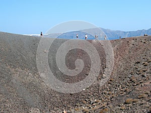 Volcano rock and lava