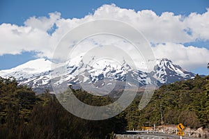 Volcano Ruapechu in New Zealand