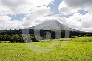 Volcano scene in Central America