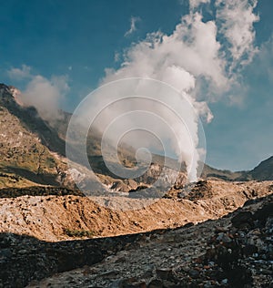 Volcano Smoke of Mount Papandayan