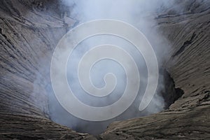 Volcano Step Cratere Mount Bromo Eruption, East Java Indonesia