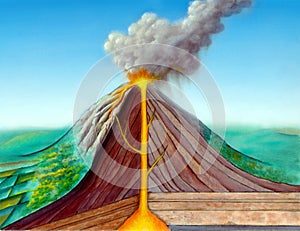 Volcano structure photo