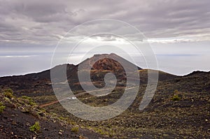 Volcano Teneguia in Fuencaliente - Los Canarios Volcanic Landscape on the Island La Palma, Canary Islands, Spain