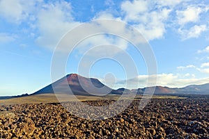 Volcano in timanfaya national park in Lanzarote