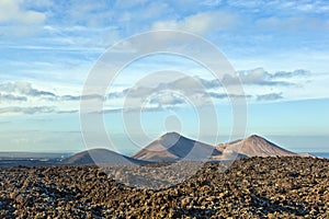 Volcano in timanfaya national park in Lanzarote