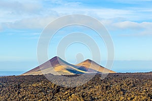 Volcano in timanfaya national park in Lanzarote