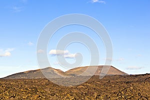 Volcano in timanfaya national park in Lanzarote, Spain