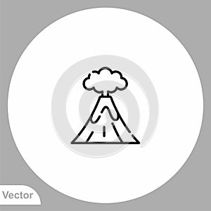 Volcano vector icon sign symbol