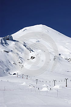 Volcano Villarrica and Pucon ski resort in Chile photo