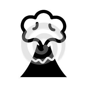 volcano, weather, eruption, disaster fully editable vector icon
