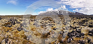 Volcano in West Iceland with lava field - Snaefellsjokull