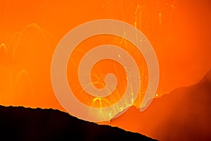 Volcano Yasur Eruption