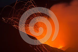 Volcano Yasur Eruption