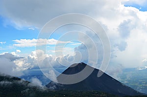 Volcano Yzalco and clouds, El Salvador photo