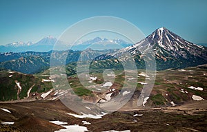 Volcanoes of Kamchatka on the palm of your hand photo