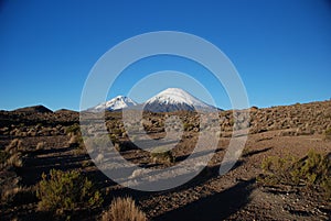 Volcanoes in Lauca National Park - Chile