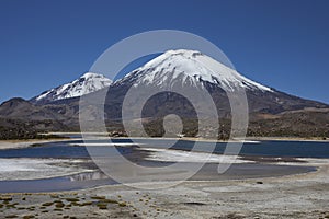 Volcanoes in Lauca National Park photo