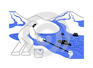 Volcanologist abstract concept vector illustration.