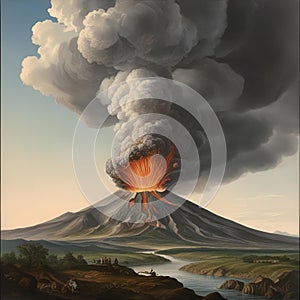 Volcono eruption