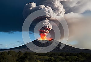 Volcono eruption