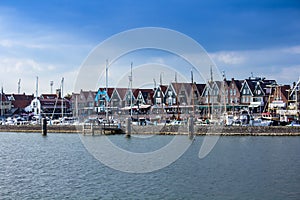 Volendam seen from a ship, The Netherlands