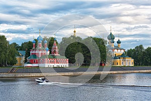 Volga River to the Church of St. Dmitry on the Blood and Spaso-Preobrazhensky Cathedral in Uglich