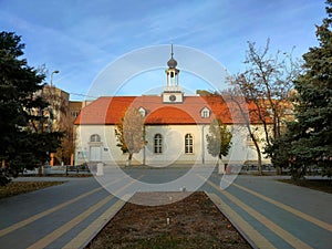 Volgograd, Volgograd region, Russia - 11.06.2021. Old Sarepta Museum-Reserve, Protestant Church