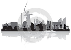 Volgograd Russia city skyline silhouette