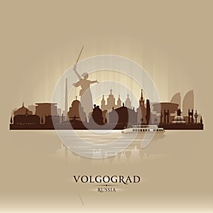 Volgograd Russia city skyline vector silhouette