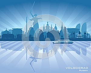 Volgograd Russia city skyline vector silhouette photo