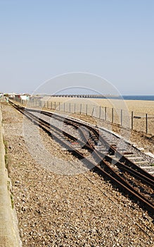 Volks Railway track.Brighton seafront