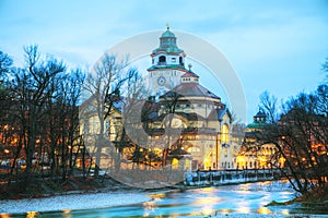 The Volksbad with the Clocktower in Munich, Germany photo