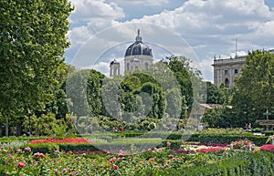 Volksgarten park and rosegarden in Vienna