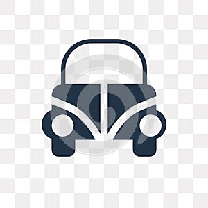 Volkswagen beetle vector icon isolated on transparent background