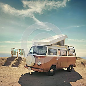 Volkswagen transporter. Vacation in California