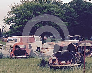 Volkswagon junkyard in Oklahoma