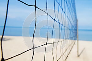 Volley ball net on the beach