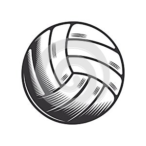 Volley ball  silhouette. volleyball Line art logos or icons. vector illustration