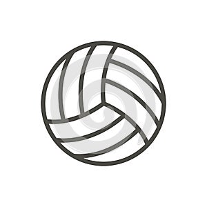 Volleyball ball icon vector. Line beach game symbol.
