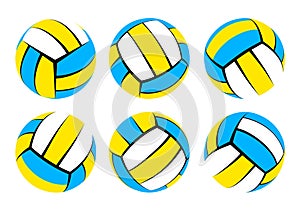 Volleyball ball icons. Symbol or emblem.