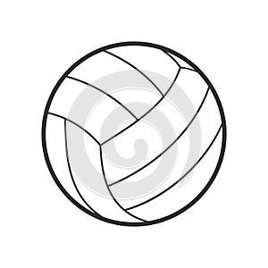 Volleyball Ball Outline Flat Icon on White photo