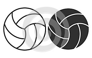 Volleyball Balls flat icons set. Vector illustration