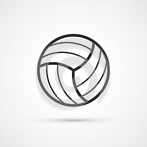 Volleyball black line smart Icon. Vector eps10