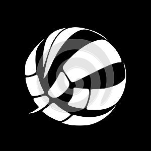 Volleyball - black and white isolated icon - vector illustration photo