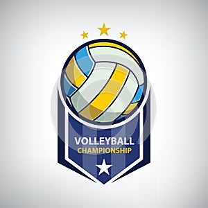 Volleyball championship logo