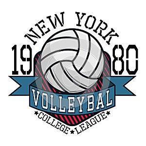 Volleyball College League New YorkT-shirt