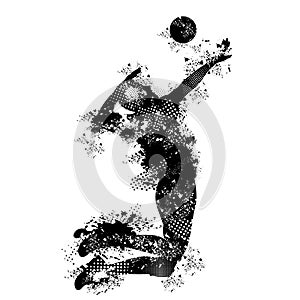 Volleyball grunge pattern photo