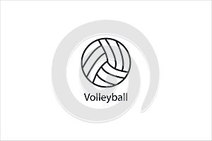 Volleyball icon thin line stock illustration