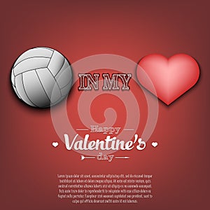 Volleyball in my heart. Happy Valentines Day