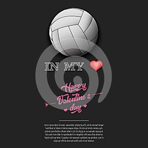 Volleyball in my heart. Happy Valentines Day